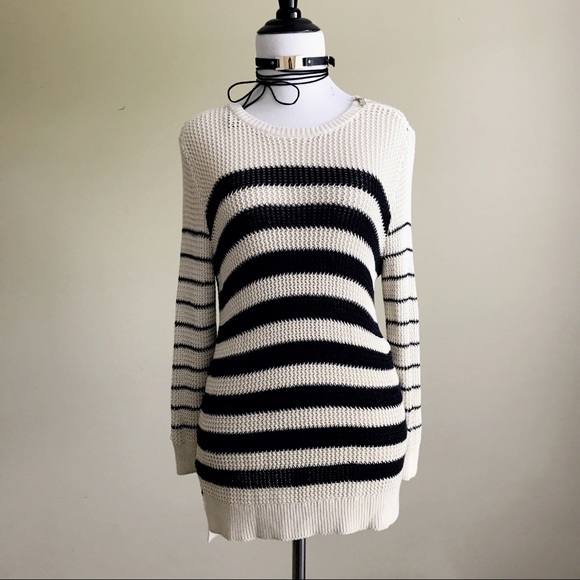 Ann Taylor Striped Long Sleeve Sweater - Picture 1 of 7